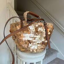 jute bag with sparkle eco-friendly sustainable fashion accessory