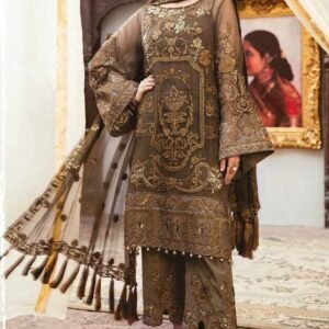 MULTIBRANDZ SUITS 1005 PAKISTANI SUITS WHOLESALER   BRAND – multibrandz NO OF PIECE – 1 PRICE – 1449 FABRIC – Top : Georgette/Mono Net*_ Inner Bottom : Santoon with embroidered patch*_ Dupatta : Soft Net and nazneen embroidered*_